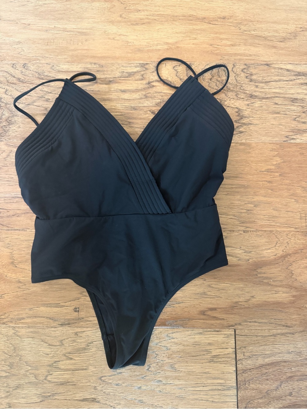 Latitid Black One-Piece Swim Suit - medium